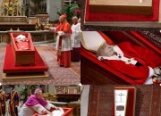 Di Altar Pengakuan Basilica Santo Petrus Peti Paus Fransiskus Ditutup