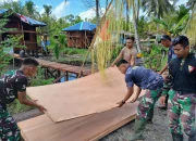 Satgas TMMD Mulai Pemasangan Dinding Kamar, Pekerjaan Fisik Capai Tahap