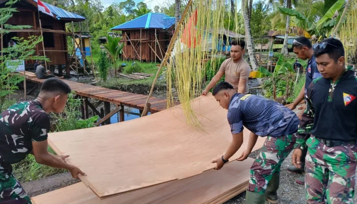 Satgas TMMD Mulai Pemasangan Dinding Kamar, Pekerjaan Fisik Capai Tahap
