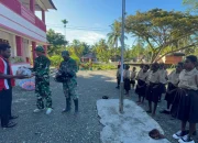 Para Siswa SD Pigapu Antusias Sambut Bantuan Sarana Olahraga dari Satgas TMMD
