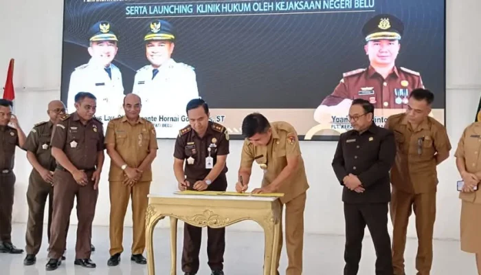 Tingkatkan Pelayanan Hukum Pemda Belu dan Kejari Teken MoU