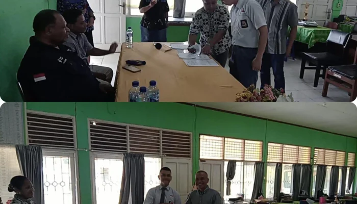 PT. Trakindo Utama Memberikan Beasiswa Kepada 2 Siswa Berprestasi Lulusan SMK PK Negeri 1 Teknologi Dan Rekayasa Mimika