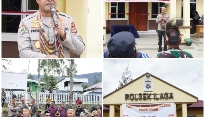 Kapolda Papua Tengah Resmikan Kantor Polsek Ilaga Di Kabupaten Puncak