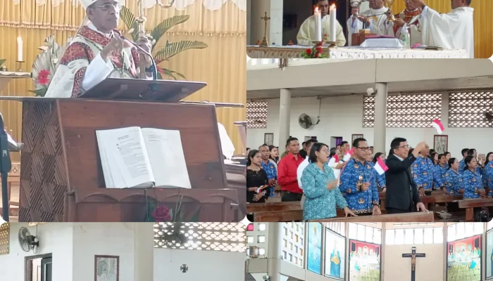 Uskup Atambua Pimpin Misa Syukur HUT RI ke-80: “Hidup Sebagai Orang Merdeka”