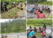 Babinsa Koramil 1717-03/Beoga Gelar Karya Bhakti di Bandara Beoga