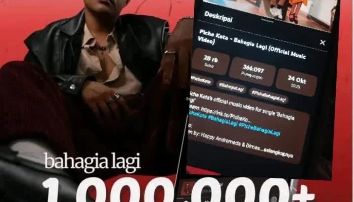 Piche Kota Bahagia Lagi, 1 Juta Kali Didengar Dunia