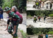 Di Tengah Deras, TNI Menjemput Nyawa